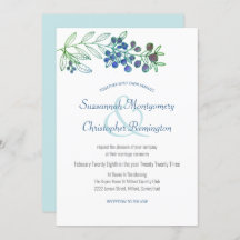 Minimalistisch topgrens Berry Leaf Wedding