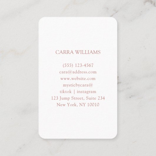 Minimalistisch, traditioneel Chinees Visitekaartje (Achterkant)