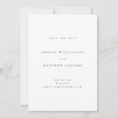 Minimalistisch traditioneel stijlvol typografisch save the date (Voorkant)