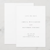 Minimalistisch traditioneel stijlvol typografisch save the date (Voorkant / Achterkant)