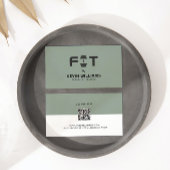 Minimalistisch trainer voor witte en zwarte fitnes visitekaartje