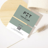 Minimalistisch trainer voor witte en zwarte fitnes visitekaartje