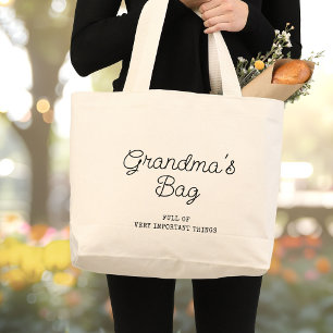 Minimalistisch trainingsprogramma voor moderne oma grote tote bag