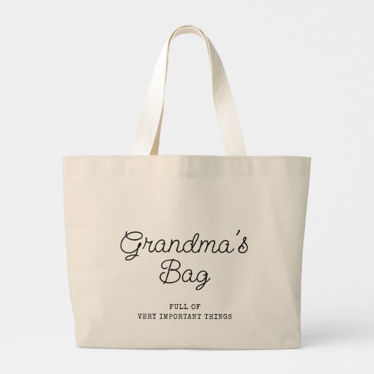 Minimalistisch trainingsprogramma voor moderne oma grote tote bag (Achterkant)