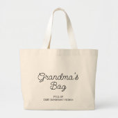 Minimalistisch trainingsprogramma voor moderne oma grote tote bag (Voorkant)