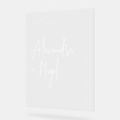 Minimalistisch transparant Classy Wedding Welkom Acryl Bord (Hoek)
