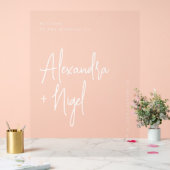 Minimalistisch transparant Classy Wedding Welkom Acryl Bord (Huwelijk)