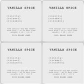 Minimalistisch transparant kaarsetiket sticker (Voorkant)