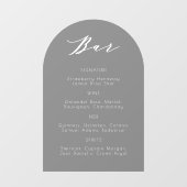 Minimalistisch, transparant menu Borduurbalk voor  Raamsticker (Vel)