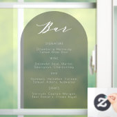 Minimalistisch, transparant menu Borduurbalk voor  Raamsticker (Huis)