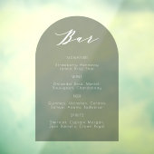 Minimalistisch, transparant menu Borduurbalk voor  Raamsticker (Vel 3)