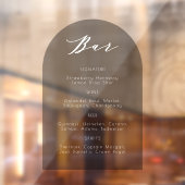 Minimalistisch, transparant menu Borduurbalk voor  Raamsticker (Vel 2)