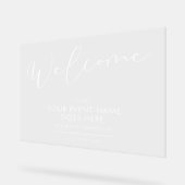 Minimalistisch transparant zakelijk evenement Welk Acryl Bord (Hoek)