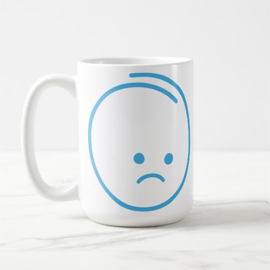 Minimalistisch Traurigheidsicoon Koffiemok (Links)