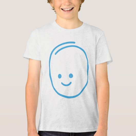 Minimalistisch Traurigheidsicoon Tri-Blend Shirt (Voorkant)