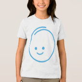Minimalistisch Traurigheidsicoon Tri-Blend Shirt (Voorkant)