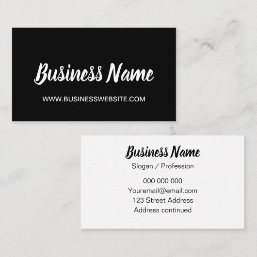 Minimalistisch trendprofessioneel visitekaartje (Voorkant / Achterkant)
