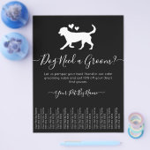 Minimalistisch Trendy Black en White Dog Grooming Flyer (Enkel)