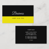 Minimalistisch Trendy Elegant Black Yellow Visitekaartje (Voorkant / Achterkant)