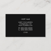Minimalistisch Trendy Elegant Black Yellow Visitekaartje (Achterkant)