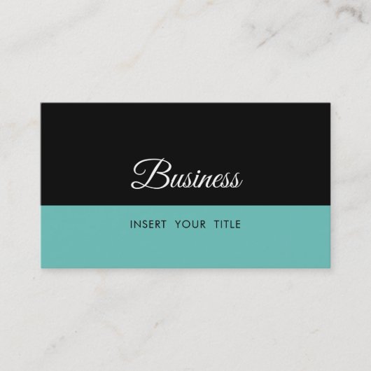 Minimalistisch Trendy Elegant Light Blauwgroen Vis Visitekaartje (Voorkant)