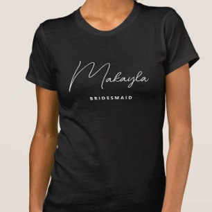 Minimalistisch Trendy Gepersonaliseerd Bruidsmeisj T-shirt