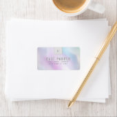 Minimalistisch trendy holographic monogram label (Insitu)