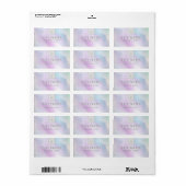 Minimalistisch trendy holographic monogram label (Full Sheet)