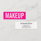 Minimalistisch trendy make-up artiest visitekaartj mini visitekaartje (Voorkant / Achterkant)