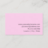 Minimalistisch Trendy Modern Roze Visitekaartje (Achterkant)