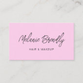 Minimalistisch Trendy Modern Roze Visitekaartje (Voorkant)