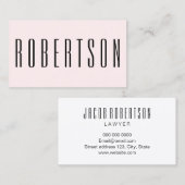 Minimalistisch trendy pastelroze modern visitekaar visitekaartje (Voorkant / Achterkant)