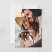 Minimalistisch Trendy Romantic Photo Couple Save The Date (Voorkant)