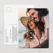 Minimalistisch Trendy Romantic Photo Couple Weddin Briefkaart (Voorkant / Achterkant)