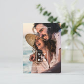 Minimalistisch Trendy Romantic Photo Couple Weddin Briefkaart (Staand voorkant)