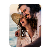 Minimalistisch Trendy Romantic Photo Couple Weddin Magneet (Verticaal)