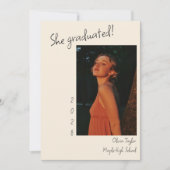 Minimalistisch Trendy Unique Senior Foto Afstudere Aankondiging