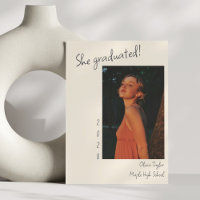 Minimalistisch Trendy Unique Senior Foto Afstudere