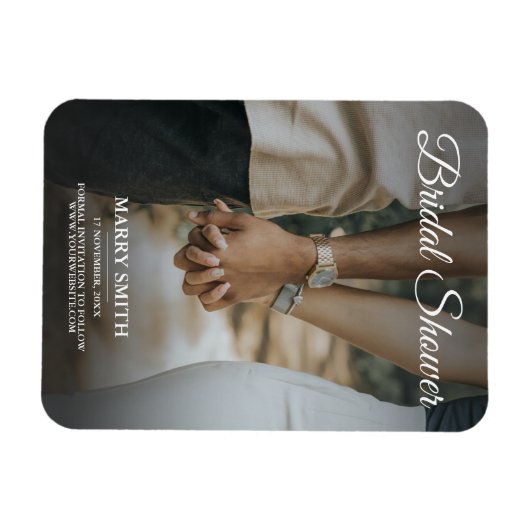 Minimalistisch Trendy Vervang de Foto Vrijgezellen Magneet (Horizontaal)