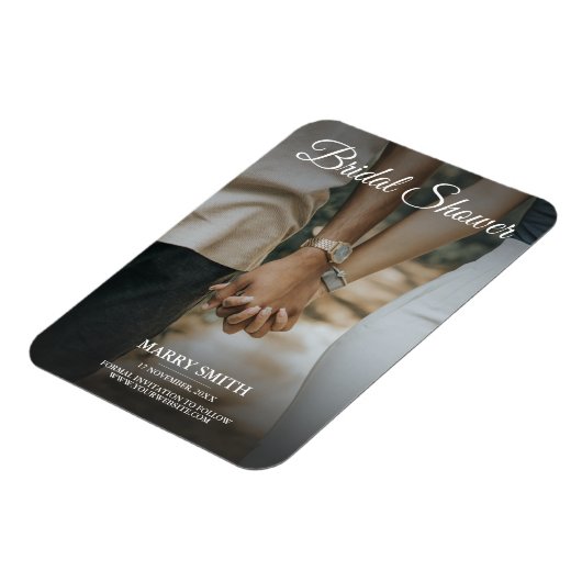 Minimalistisch Trendy Vervang de Foto Vrijgezellen Magneet (Linkerzijde)