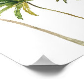 Minimalistisch Tropical Palm Tree Baby shower Welk Poster (Hoek)