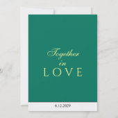 Minimalistisch tropisch geel groen monogram kaart (Achterkant)