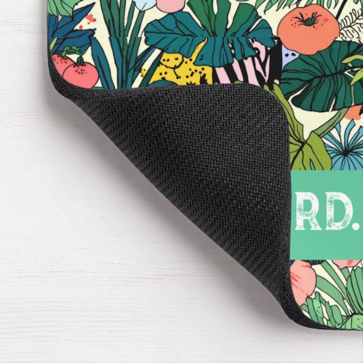 minimalistisch tropisch muismat (Hoek)