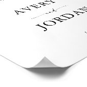 Minimalistisch trouw welkom bord | Modern Welkom Poster (Hoek)