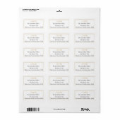 Minimalistisch Trouwadres Etiket (Full Sheet)
