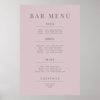 Minimalistisch trouwbord Poster Zachte Beige