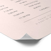 Minimalistisch trouwbord | Warm roze Poster (Hoek)