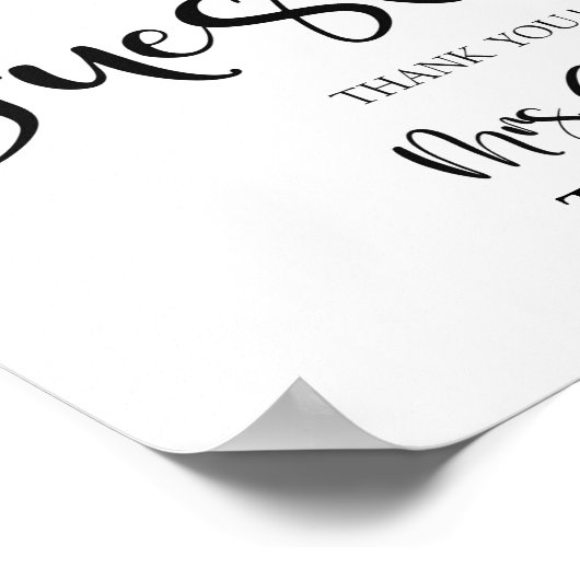 Minimalistisch trouwerbord voor Guestbook-bruiloft Poster (Hoek)