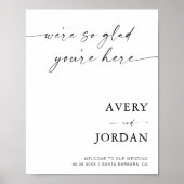 Minimalistisch trouwfeest welkomstbord | Modern We Poster (Voorkant)