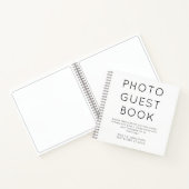 Minimalistisch trouwfoto Gastenboek Notitieboek (Binnen)